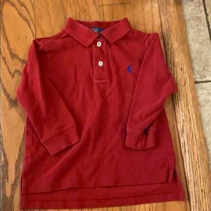 Boys size 2T Ralph Lauren long sleeve polo red